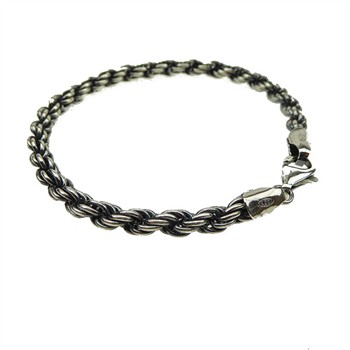 5mm Bjørn Borg - Cordel kæde i Let Oxyderet Sterlingsølv Armbånd & Halskæde 23cm from San - Links of Joy