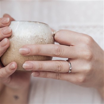 14KT HV.D.RING BRILL.1X0,07CT WPI from Aagaard