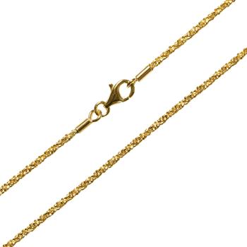 Armbånd eller halskæde - Forgyldt/925-DiamondCut=1,8mm  90cm from San - Links of Joy