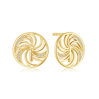 Sølvforgyldt  ørestikker from Støvring Design