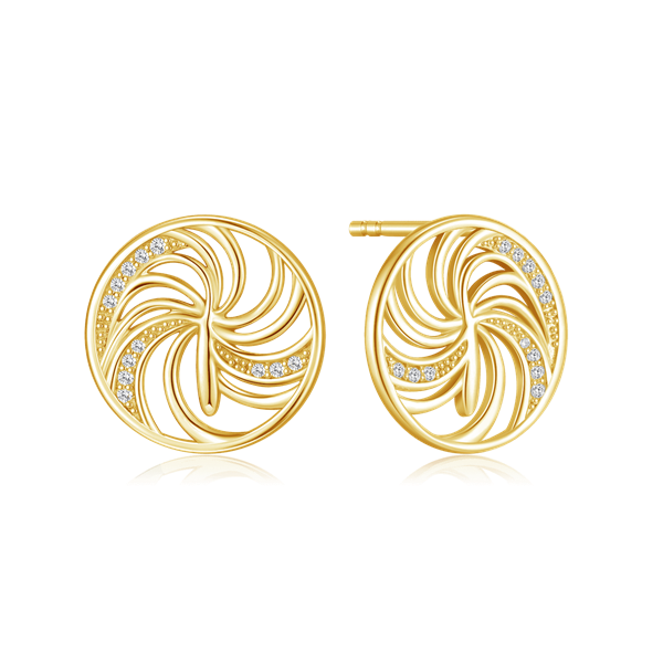 Sølvforgyldt  ørestikker from Støvring Design