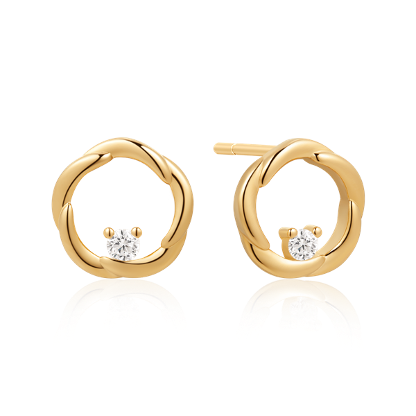 Sølvforgyldt ørestikker from Støvring Design