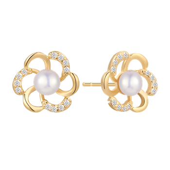 Sølvforgyldt ørestikker from Støvring Design