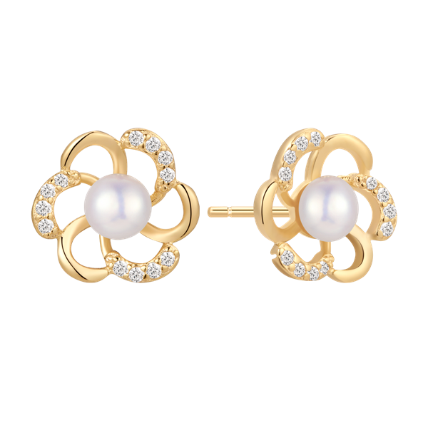 Sølvforgyldt ørestikker from Støvring Design