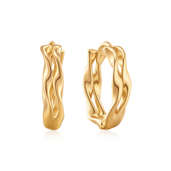 Sølvforgyldt creoler from Støvring Design