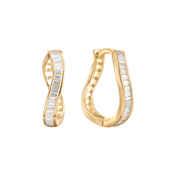 Sølvforgyldt creoler from Støvring Design