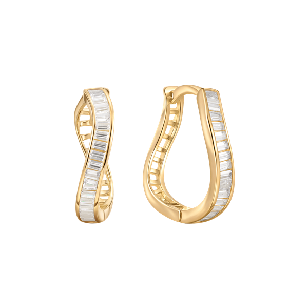 Sølvforgyldt creoler from Støvring Design