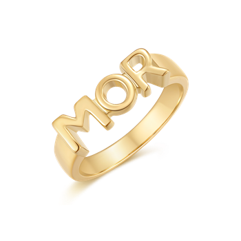 Silver-plated ring with the word "MOTHER" in large letters. Smooth and uniform design from Støvring Design.