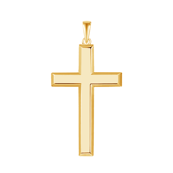 Silver gold plated cross pendant from Støvring Design
