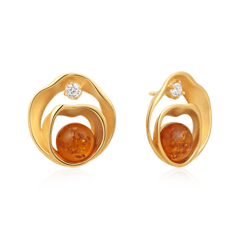 Sølvforgyldt ørestikker from Støvring Design