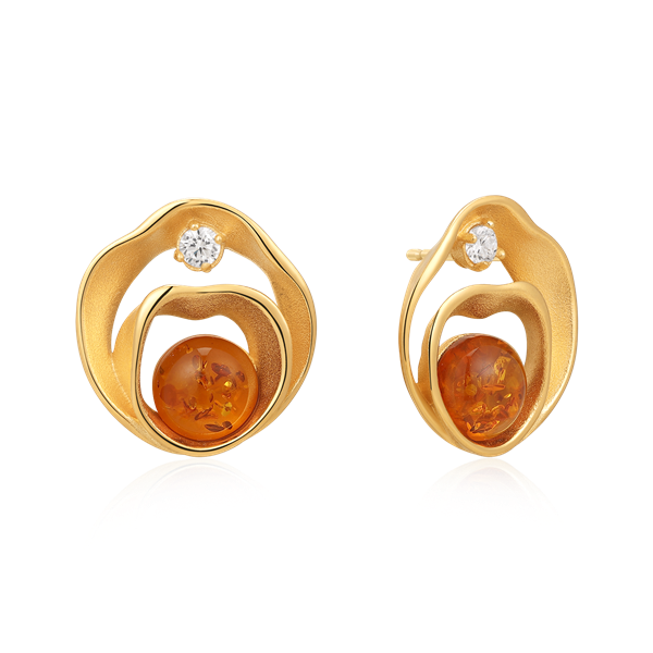 Sølvforgyldt ørestikker from Støvring Design