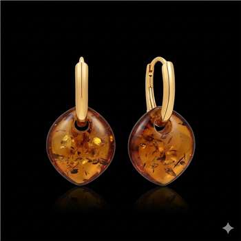 Sølvforgyldt creoler from Støvring Design