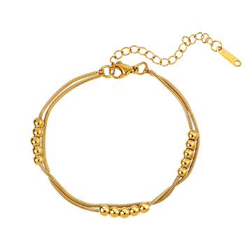 Stål forgyldt armbånd from Støvring Design