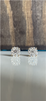 Ørestik 14 karat rødguld BLOOM med brillanter from L&G