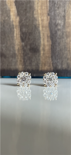 Ørestik 14 karat rødguld BLOOM med brillanter from L&G