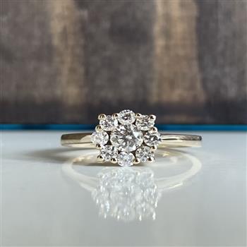 Ring 14 karat guld BIG BLOOM 0,60 ct from L&G