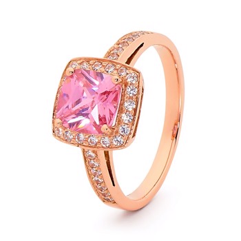 Ring with zirkonia, from Bee
