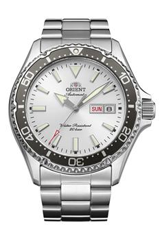 Orient Mako automatic diver watch in steel with white dial