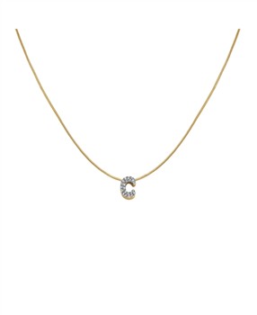 Rosefield Pave Letter C Necklace JNMCG-J1075 from Rosefield