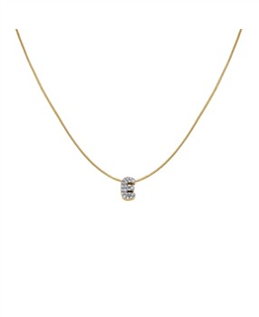 Rosefield Pave Letter E Necklace JNMEG-J1077 from Rosefield