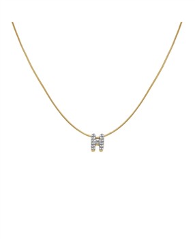 Rosefield Pave Letter H Necklace JNMHG-J1080 from Rosefield