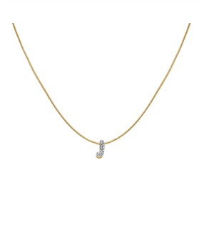 Rosefield Pave Letter J Necklace JNMJG-J1082 from Rosefield