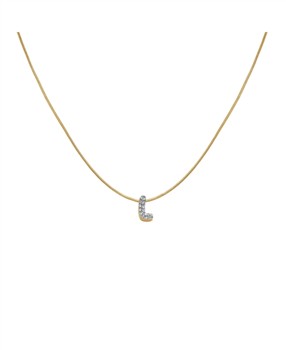 Rosefield Pave Letter L Necklace JNMLG-J1084 from Rosefield