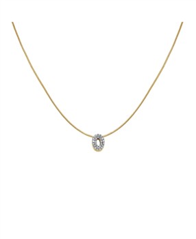 Rosefield Pave Letter O Necklace JNMOG-J1087 from Rosefield