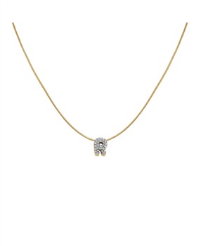 Rosefield Pave Letter R Necklace JNMRG-J1090 from Rosefield