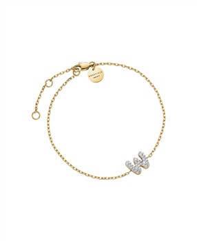 Rosefield Pave Letter W Bracelet JBMWG-J1123 from Rosefield