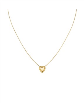Rosefield Ridged Puffy Heart Necklace JNPHG-J1008 from Rosefield