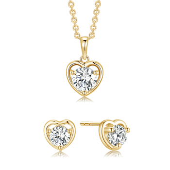 Sølvforgyldt smykkesæt from Støvring Design