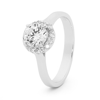 Ring with zirkonia, from Bee