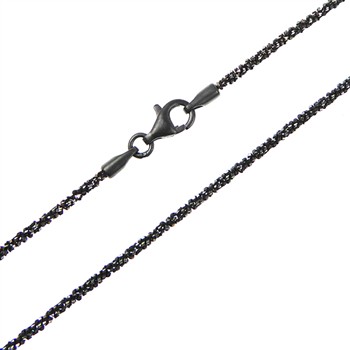 Armbånd & halskæde - Oxidized/925-DiamondCut=1,8mm diameter 21cm from San - Links of Joy