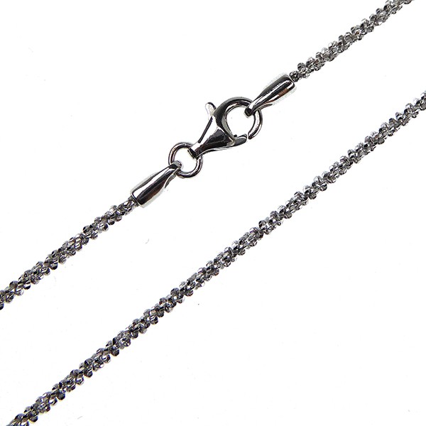 Armbånd & halskæde - Rhodium/925-DiamondCut=1,8mm diameter 45cm from San - Links of Joy