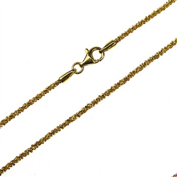 Armbånd & halskæde - Goldplated/925-DiamondCut=1,8mm diameter 21cm from San - Links of Joy