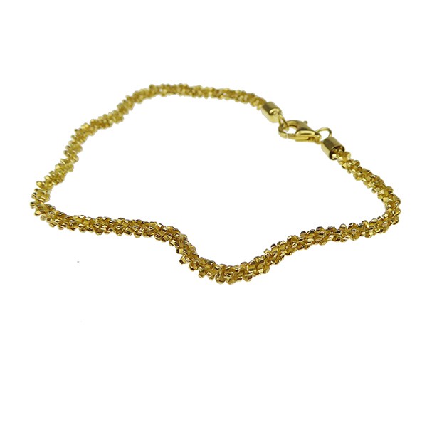 Armbånd & halskæde - Goldplated/925-DiamondCut=2,8mm diameter 18cm from San - Links of Joy
