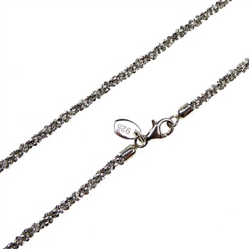 Armbånd & halskæde - Rhodium/925 DiamondCut=2,8mm diameter 80cm from San - Links of Joy
