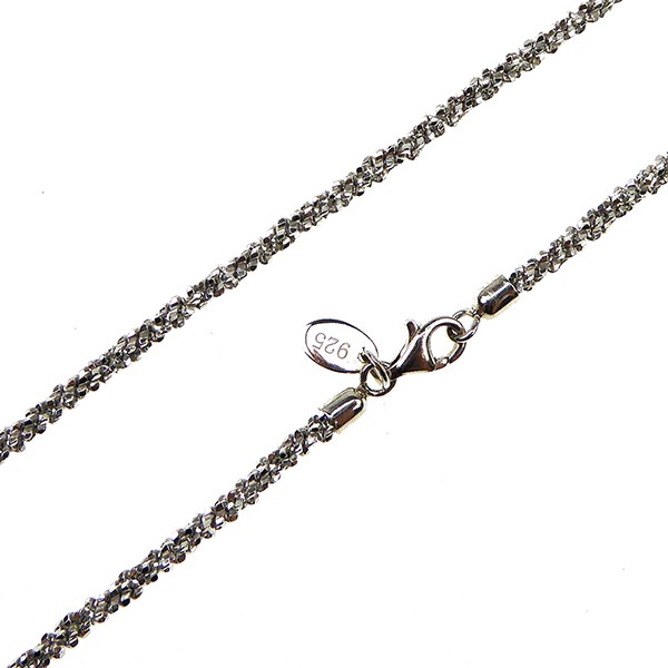 Armbånd & halskæde - Rhodium/925 DiamondCut=2,8mm diameter 80cm from San - Links of Joy