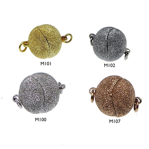 Magnetlås - 12mm - Sterlingsølv/925 - DiamondCut M100-Rhodineret from San - Links of Joy