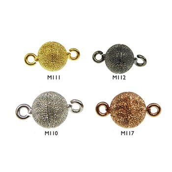 Magnetlås - 10mm - Sterlingsølv/925 - DiamondCut M111-Forgyldt from San - Links of Joy