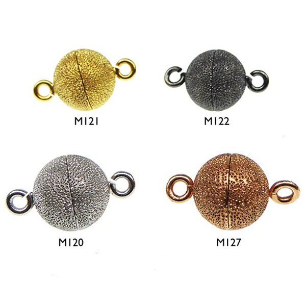 Magnetlås - 12mm - Sterlingsølv/925 - DiamondCut M120-Rhodineret from San - Links of Joy