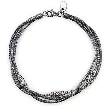 San - Link of joy 925 sterling silver bracelet lightly oxidized, model 82502