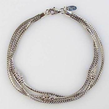 San - Link of joy 925 sterling silver bracelet rhodium plated