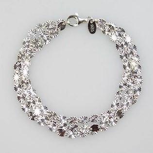 San - Link of joy 925 sterling silver bracelet rhodium plated , model 85001