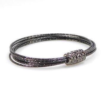 San - Link of joy 925 sterling silver bracelet black rhodium plated, model 86803
