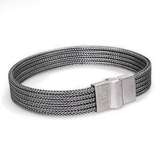 San - Link of joy 925 sterling silver bracelet light oxidized chains