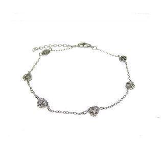 San - Link of joy CZ sets & Tennis Bracelets sterling silver bracelet blank, model 88105