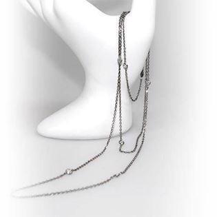 San - Link of joy 925 sterling silver necklace black rhodium plated, model 93104