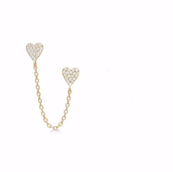 Seville AMORE fg double silver earrings with cz
